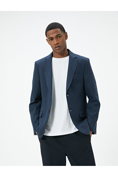 Koton Blézerkabát Slim Fit fedett dupla zsebes részletes gombokkal