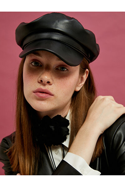 Koton Kasket Şapka Suni Deri Görünümlü