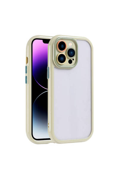zore iPhone 14 Pro Max Case with Camera Protection, Colored Edge and Frame Vi...