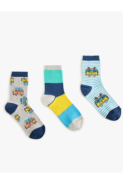 Koton Patterned 3-Piece Sock Set