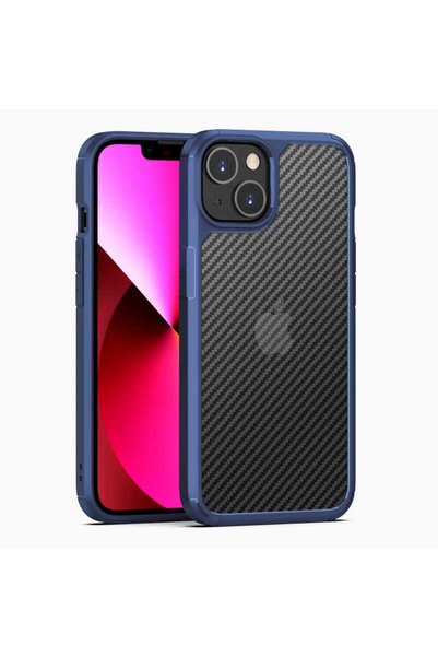 Techaks حافظة Zore Inoks متوافقة مع هاتف iPhone 13 Mini - أزرق