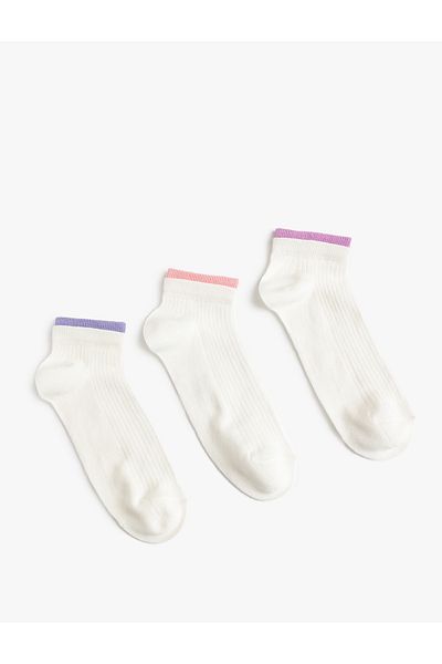 Koton Stripe Patterned 3-Piece Booties Socks Set