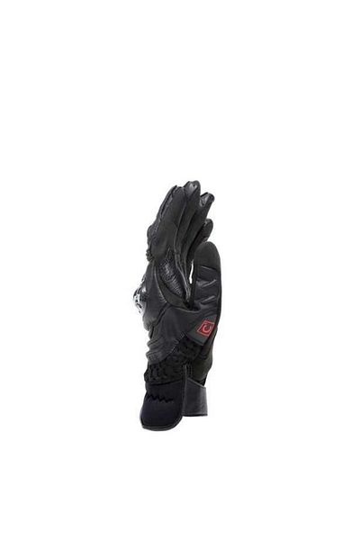 Dainese قفازات دراجة نارية قصيرة من الكربون 4 Lthr - أسود غامق-