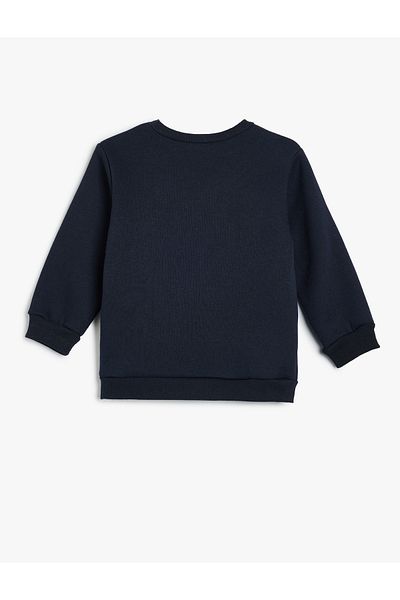 Koton Mikina Crew Neck Dinosaur s dlouhým rukávem