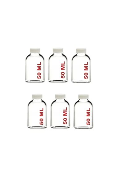 junibeliw 7 pieces paşabahçe glass ginger shot detox bottle leak-proof white cap multipurpose jar 7x50ml