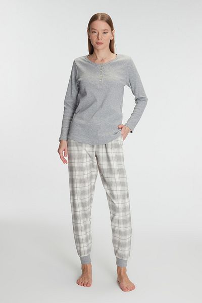 Anıl 11254 Women's Cotton Long Sleeve Pajama Set