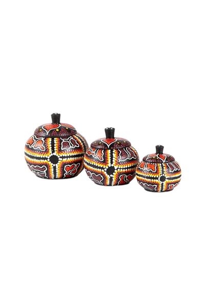 Dünyadan Hediyeler Big Spice Rack Mindi Tree - Handcrafted Box Set with Three Lids