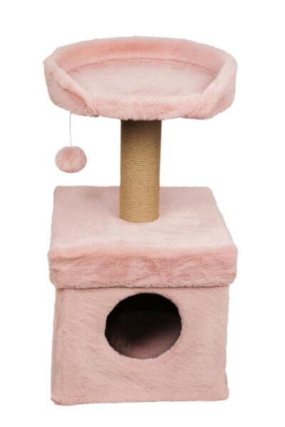 Dubex 39X39X72 cm Pink Cat Playhouse and Scratching Platform - from Petshop