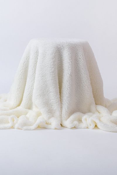 Gleamy Welsoft Gray Plush Fabric - 1.5 Meter Tall, 1.80 cm Width, Double Sided Comfort