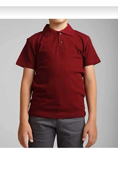 BUTİK TREND ȘCOALA PENTRU COPII ȘI ZIULAR bumbac 100% BORDO Mâneci scurte LAKOS