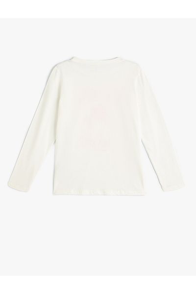 Koton Cotton Long Sleeve Floral Printed Crew Neck T-Shirt