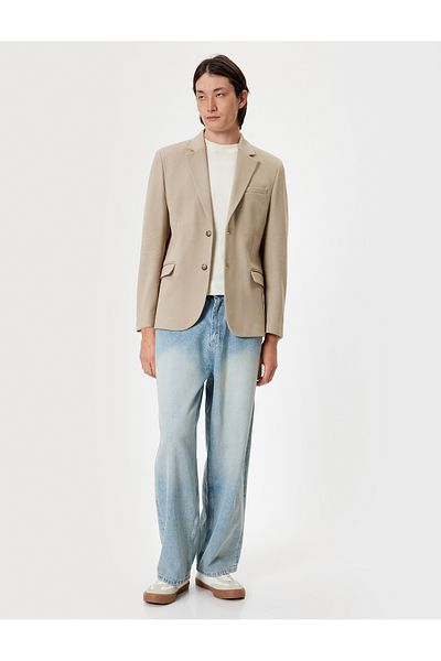 Koton Slim Fit Double Breasted Blazer - Καλυμμένη λεπτομέρεια διπλής τσέπης