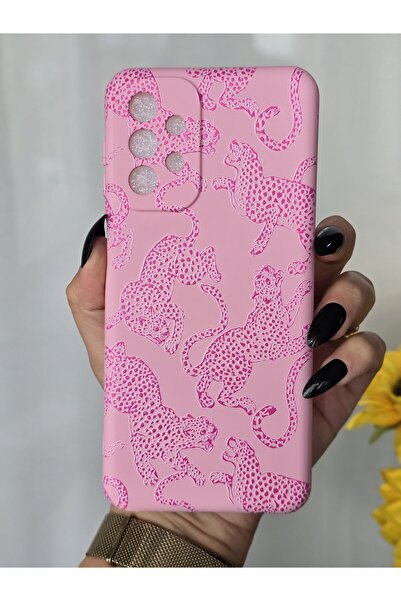 Magic Ring حافظة متوافقة مع هاتف سامسونج جالاكسي A23 مخملية داخلية بطباعة الفهد