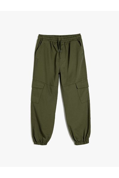 Koton Cargo Jogger Παντελόνι με Τσέπες - Δέσιμο στη μέση