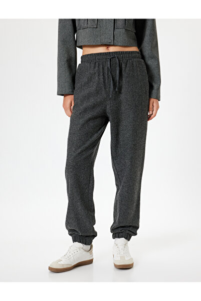 Koton Jogger Pantolon Beli Bağcıklı Cep Detaylı Kırçıllı