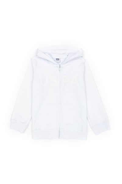 U.S. Polo Assn. Boy's White Sweatshirt -50279797-VR013 Basic Model