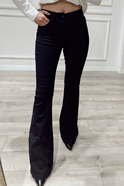 SB MİŞA Yüksel Bel İspanyol Paça Likralı  Pantolon