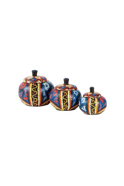 Dünyadan Hediyeler Big Spice Rack Mindi Tree - Handcrafted Box Set with Three Lids