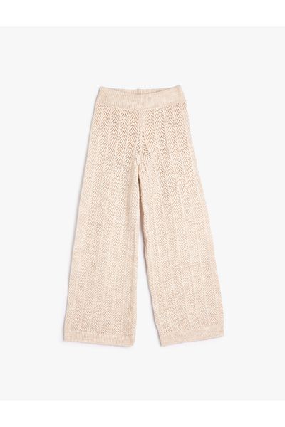 Koton Durchbrochene Strickhose mit spanischem Bein