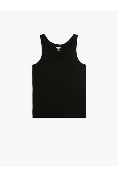Koton Basic Ujjatlan Ujjatlan Tank Top U Nyakú pamut