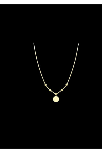 MİNİMAL Minimal Altın Dorika toplu figürlü kolye