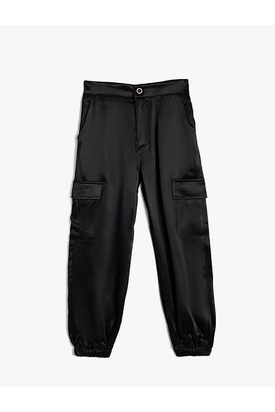 Koton Pantaloni de jogger cu buzunar cargo din țesătură din viscoză