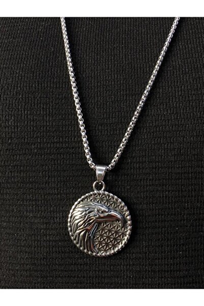 vogutima jewelery&silver by timuçin mavili Eagle Motif Bjk Men's Steel Necklace • in Light Box • for Lover • for Wife • for Dad • for Friend Necklace