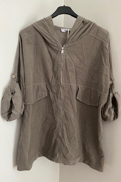 AYASOFYA OTANTIK Жіночий італійський капюшонний кардиган з віскозною підкладк...