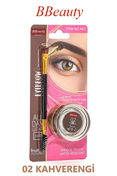 BBeauty 24 Saat Waterproof Etkili Kaş Jeli & Eyebrow Gel + Çift Taraflı Kaş F...