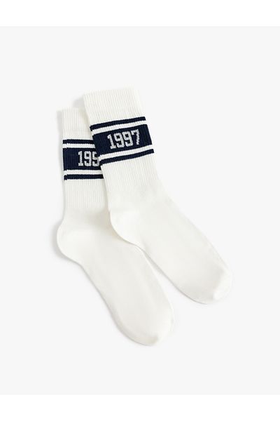 Koton Pamut kevert számmal nyomtatott zokni