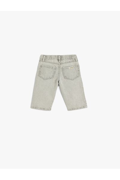 Koton Cotton Denim Shorts - Pocket Design