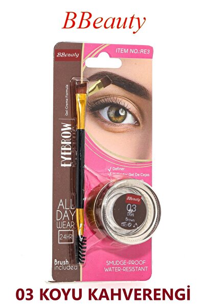 BBeauty 24 Saat Waterproof Etkili Kaş Jeli & Eyebrow Gel + Çift Taraflı Kaş F...