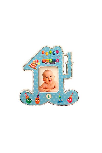 ZERO LAND - 25Pcs Plastic 1 Year Old Mini Photo Frame Blue Zrnet