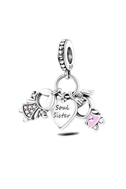 Dumledo Ruh İkizi Kız Kardeşler Charm | 925 Ayar Gümüş