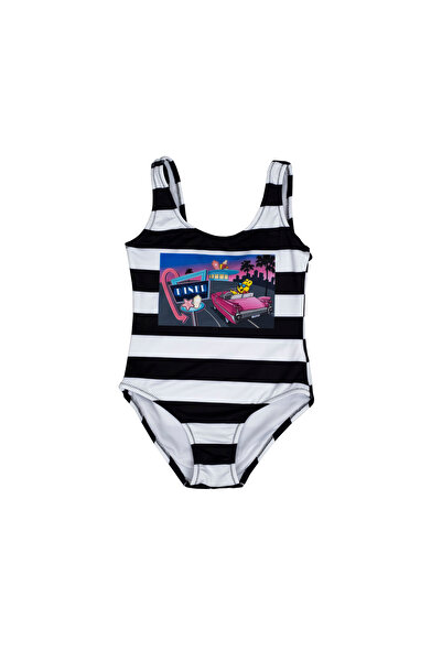 Haribo Girl Child Girl Child Black Swimsuit Girl Child Swimsuit Hrbswm243-B3C
