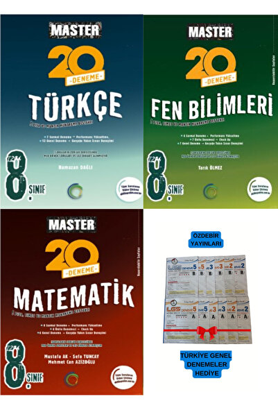 Okyanus Yayıncılık 2025 8.SINIF LGS  MASTER TÜRKÇE-MATEMATİK-FEN 20 DENEME 3 ...