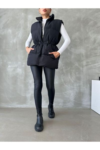 Avakado Women's Elastic Waist Puffer Vest