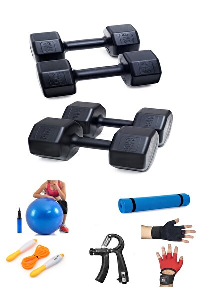 Besinistanbul PS SPOR 18 Kg Dambıl Set 6Kg X2 Ad 3Kg X2 Ad + 5 ÇEŞİT EGZERSİZ...