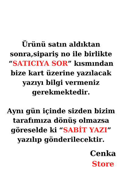 cenka Erkek Çocuk Sünnet Kartı Kişiye Özel 50 Adet Kart Zarfsız