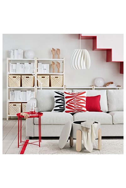 IKEA Förlunda Vissle Beige Cushion, Pouf with Storage Eye, Diameter: 44 cm Height: 41 cm