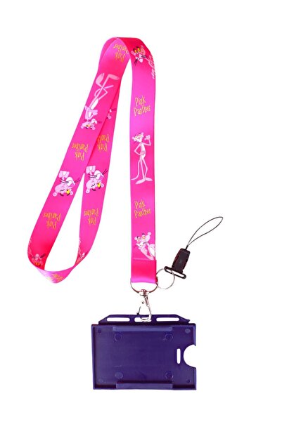 DODO BONE Pink Panther Card Strap Lanyard, Collar Strap Lanyard, Phone Strap ...