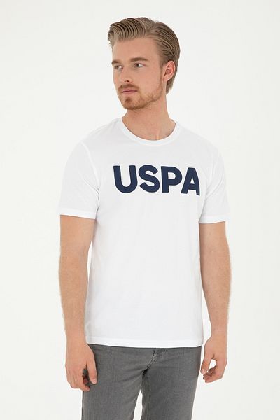 U.S. Polo Assn. Ανδρικό λευκό μπλουζάκι Basic 50279620-vr013