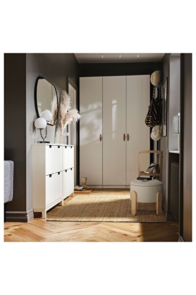 IKEA Förlunda Vissle Beige Cushion, Pouf with Storage Eye, Diameter: 44 cm Height: 41 cm