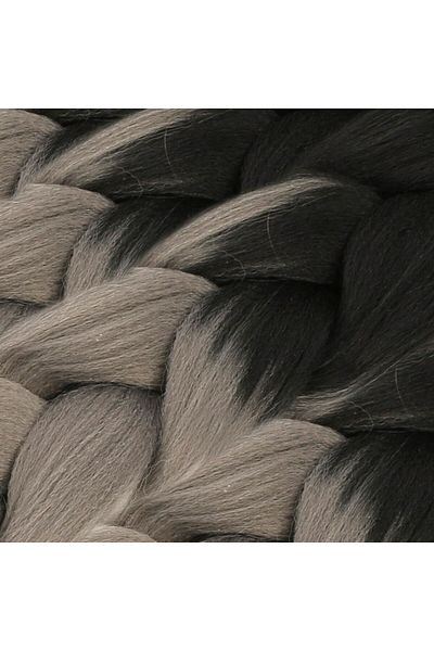 Astra Market Synthetic Color Transition Hair for Afro Braid and Rasta / Black / Dark Gray
