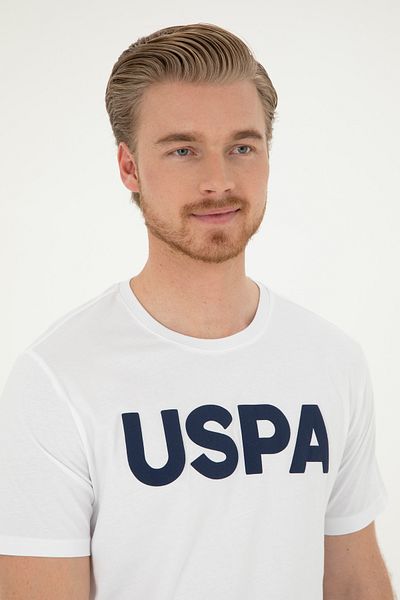 U.S. Polo Assn. Ανδρικό λευκό μπλουζάκι Basic 50279620-vr013
