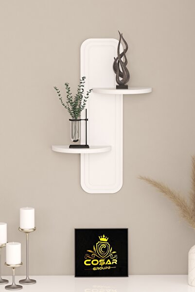 Cosargroup Dekoratif Piramit Mdf Mebran Kaplama Ahşap Desen Duvar Rafı 1 Adet