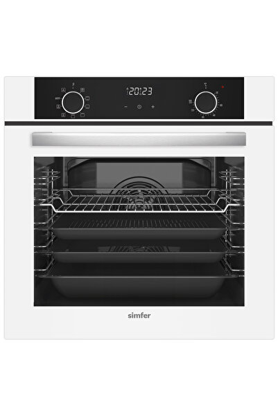 Simfer 8216 Airfry 10 Programlı Beyaz Cam Ankastre Fırın