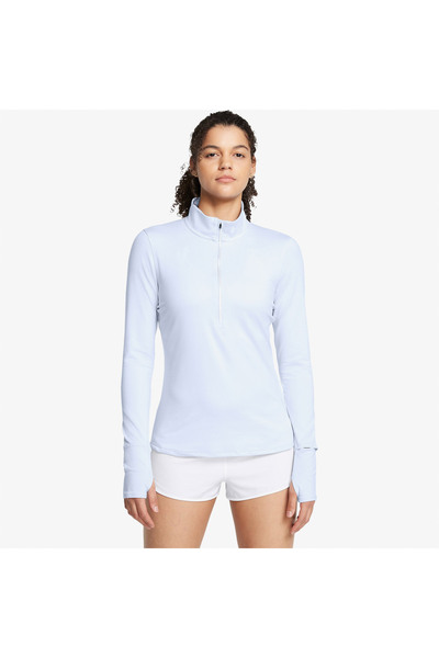 Under Armour Launch Pro Yarım Fermuarlı Kadın Mavi Koşu Üstü