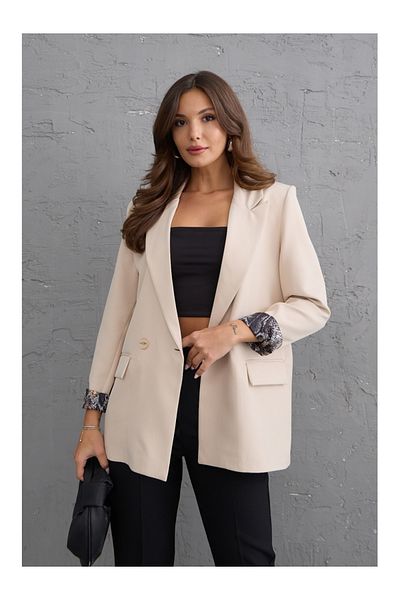 Elif Özbey Butik Jachetă blazer cu mâneci de piatră