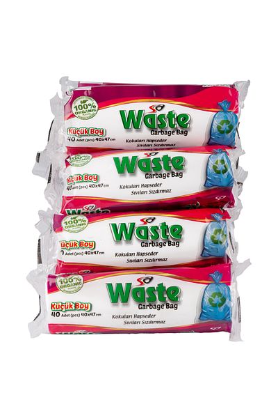 SA WASTE Small Size Garbage Bags 40X47 cm 25 Rolls 1000 Pieces - Durable and Practical Use